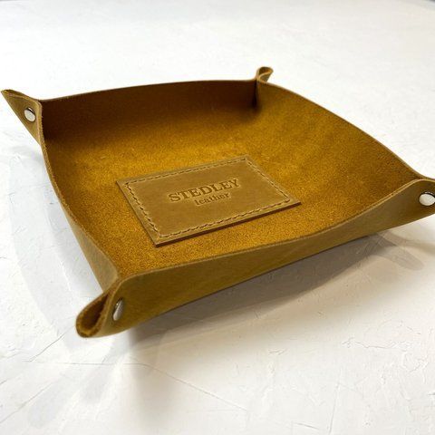 Шкіряний органайзер для дрібниць, Подарунок чоловіку, Handmade лоток з натуральної шкіри 6 фото